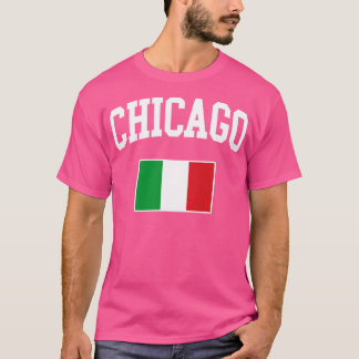 Camiseta Chicago Itália Italiano Itália Bandeira Itália