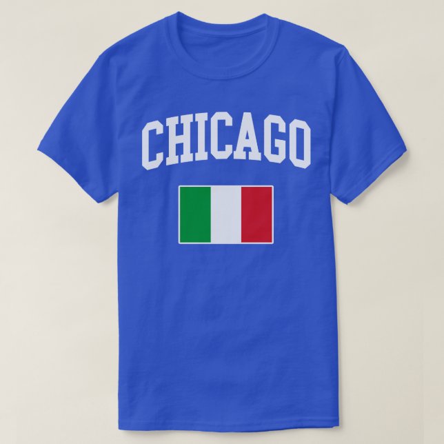Camiseta Chicago Itália Italiano Itália Bandeira Itália (Frente do Design)