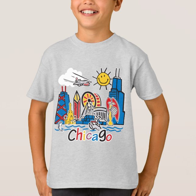 Camiseta Chicago Kids Skyline (Frente)
