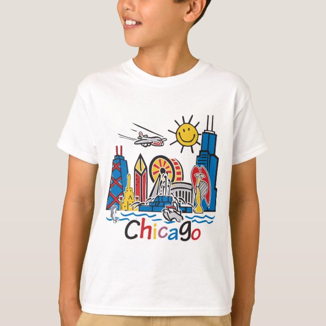 Camiseta Chicago Kids Skyline (Frente)