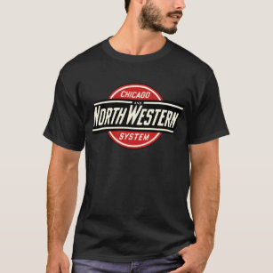Camiseta Chicago & logotipo do noroeste 1 da estrada de