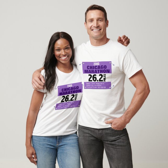 Camiseta Chicago Marathon Runner, 26,2 Milhas Personalizado (Unissex)