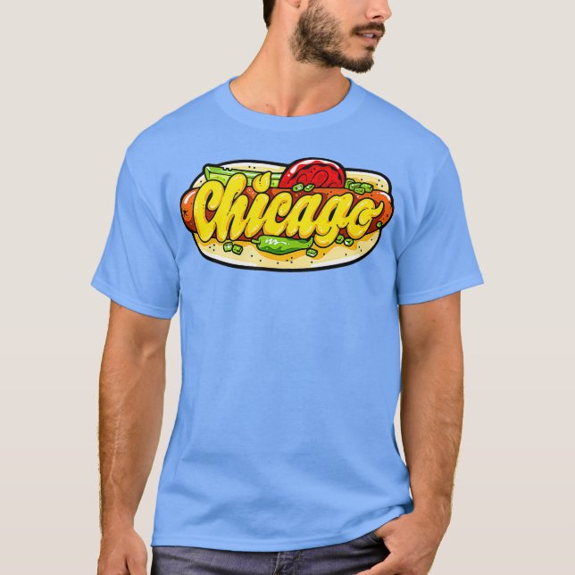 Camiseta Chicago Maxwell rua esverdeada hot dog (Frente)