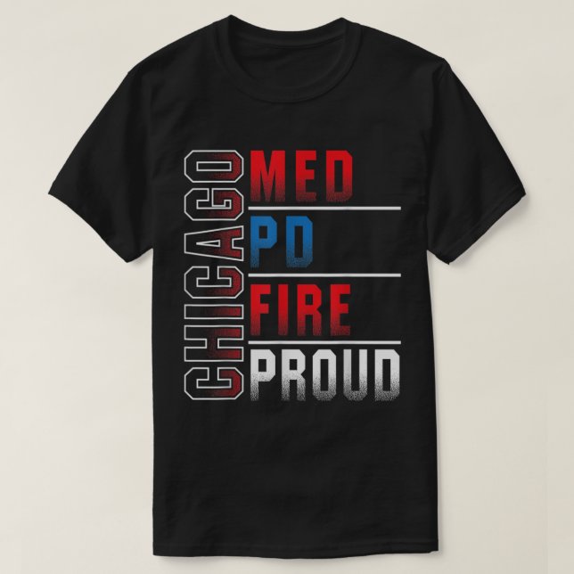Camiseta Chicago Med Chicago PD Chicago Fire Chicago Orud3 (Frente do Design)