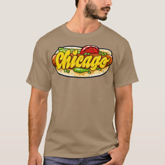 Camiseta Chicago Mwell rua estilo hot dog polonês