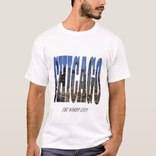 Camiseta Chicago Night Skyline