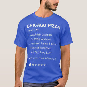 Camiseta Chicago Pizza Definição Significa Engraçada