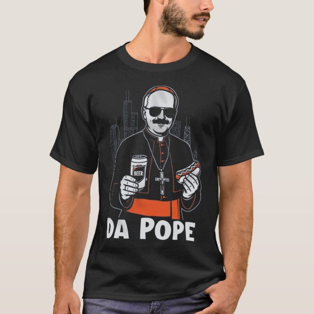 Camiseta Chicago Pope Leo Xiv da Pope (Frente)