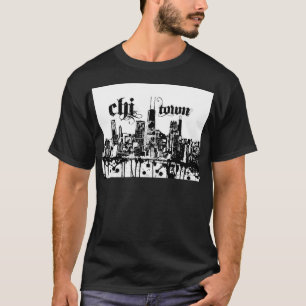 Camiseta Chicago "qui-cidade" pôr sobre para sua cidade