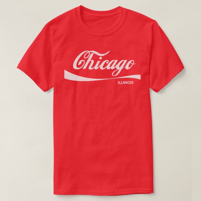 Camiseta Chicago Retro Faded Style Design (Frente do Design)