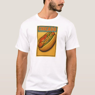 Camiseta Chicago Retro Hot Dog T-Shirt