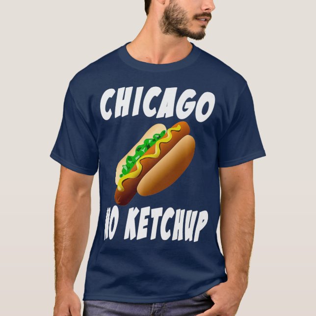 Camiseta Chicago Sem Ketchup Hot Dog (Frente)