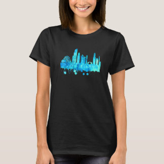 Camiseta Chicago Skyline Watercolor Paint