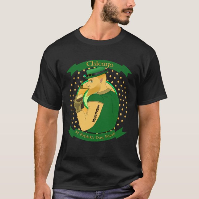 Camiseta Chicago St Patrick s day Parade Leprechaun Irish (Frente)