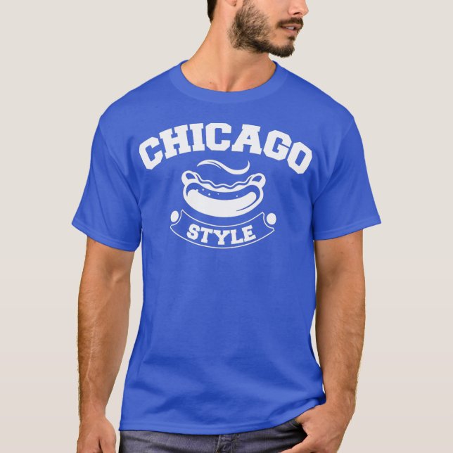 Camiseta Chicago Style Adorável Engraçado Hotdog (Frente)