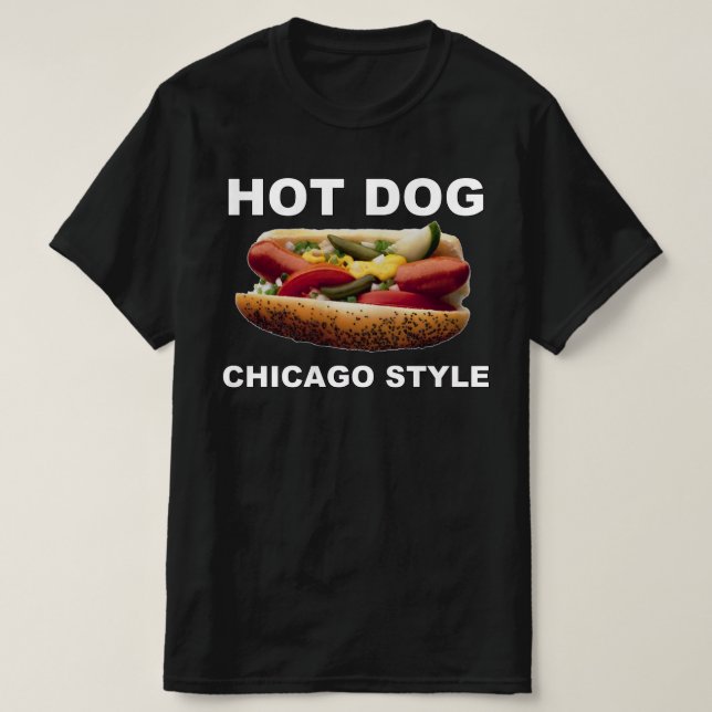 Camiseta Chicago Style Hot Dog (Frente do Design)