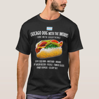 Camiseta Chicago Style Hot Dog com tudo