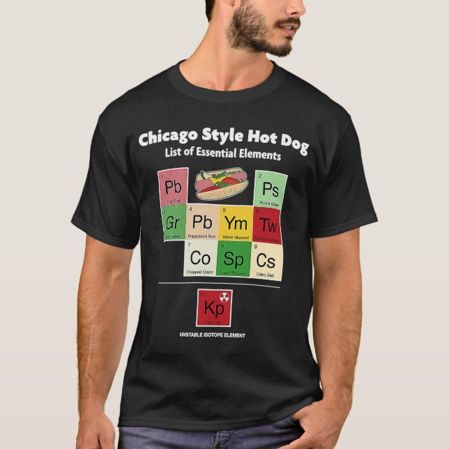 Camiseta Chicago Style Hot Dog List of Essentials M (Frente)