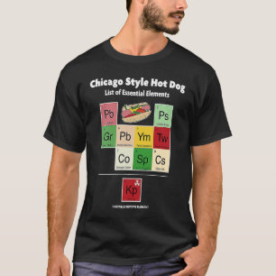 Camiseta Chicago Style Hot Dog List of Essentials M