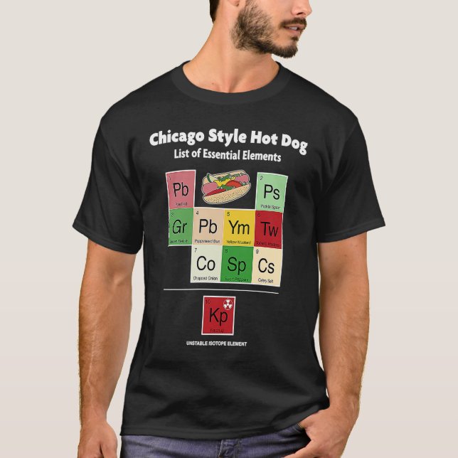 Camiseta Chicago Style Hot Dog List of Essentials M (Frente)