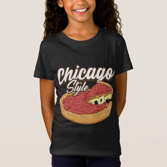 Camiseta Chicago Style Pizza Deep Dish Pizza Thick Crust Fo (Frente)