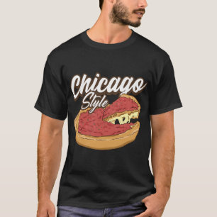 Camiseta Chicago Style Pizza Deep Dish Pizza Thick Crust Fo