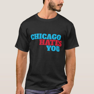 Camiseta Chicago te odeia - em cores de bandeira