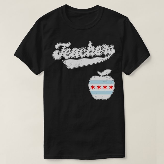 Camiseta Chicago Teachers Fund Our Future Red For Ed (Frente do Design)