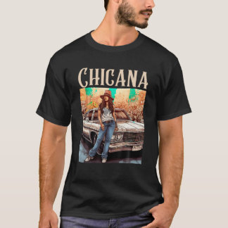 Camiseta Chicana Style Lowrider Roupa Mulheres Mexicanas Am