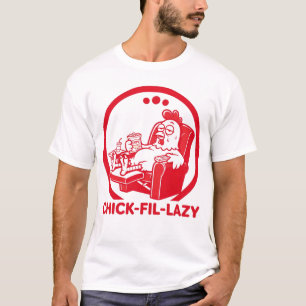 Camiseta Chick-fil-Preguiça — Muito Cansado para Comida de
