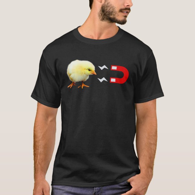 Camiseta Chick Magnet, Baby Chicken Men's Funny Shirt (Frente)