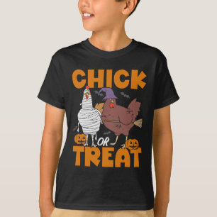Camiseta Chick Or Treat Espiritual Amante de Frango Hallowe