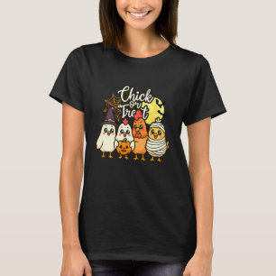Camiseta Chick Or Treat Halloween Bruxa Assustadora Múmia F