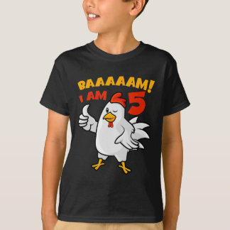 Camiseta Chicken 5th Birthday Party Farm Chick Rnyard Cluck