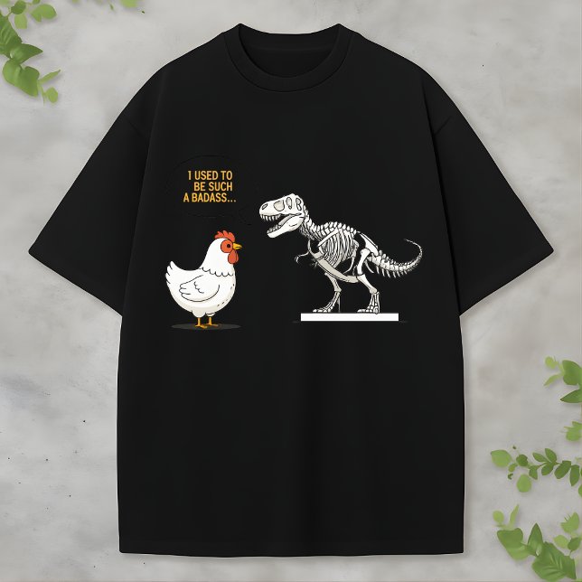 Camiseta Chicken and T-Rex Skeleton Cartoon tee (Criador carregado)