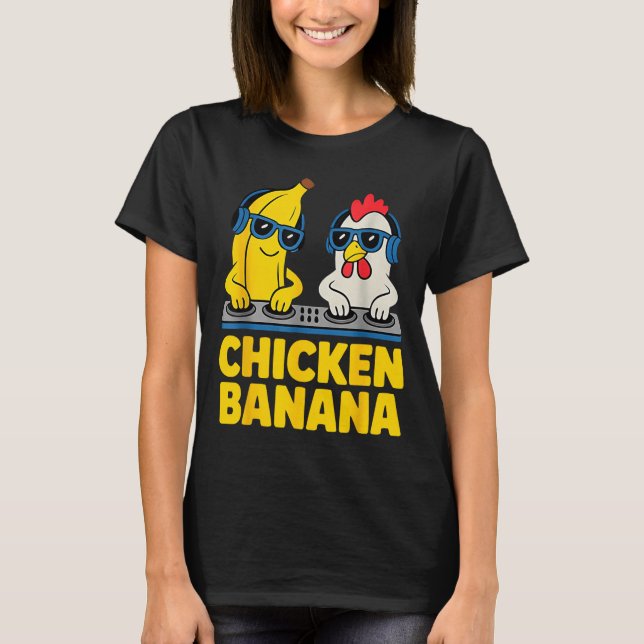 Camiseta Chicken Banana Dj  (Frente)