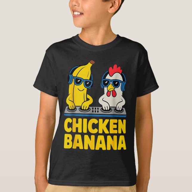 Camiseta Chicken Banana Dj  (Frente)