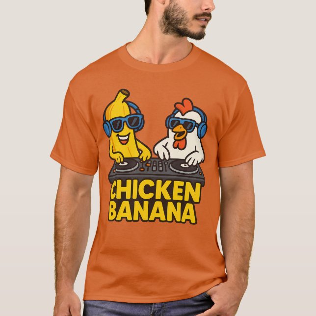Camiseta Chicken Banana Engraçado (Frente)
