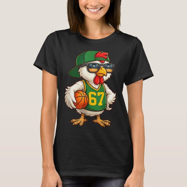 Camiseta Chicken Basketball 67 Gen Alpha Slang Srts Men Boy (Frente)