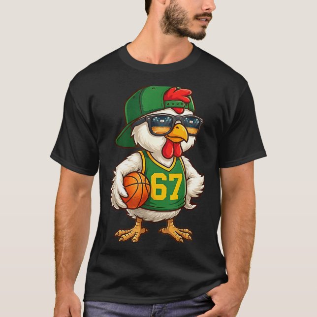 Camiseta Chicken Basketball 67 Gen Alpha Slang Srts Men Boy (Frente)