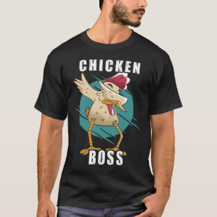 Camiseta Chicken Boss Cooler Hahn für Landwirt oder Bauer