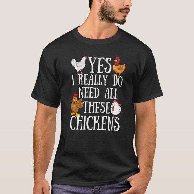 Camiseta Chicken Cote Sim Eu Realmente Preciso De Todos Ess (Frente)