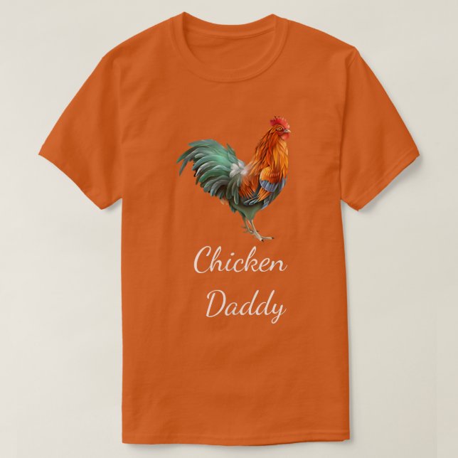 Camiseta Chicken Dad Funny Chicken Farmer Chicken Daddy Roo (Frente do Design)