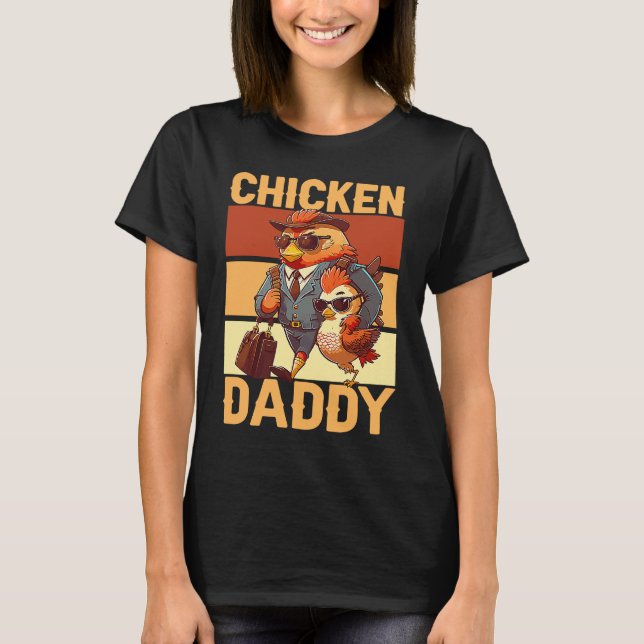 Camiseta Chicken Daddy Farmer Chicken Whisper Farm Animal P (Frente)