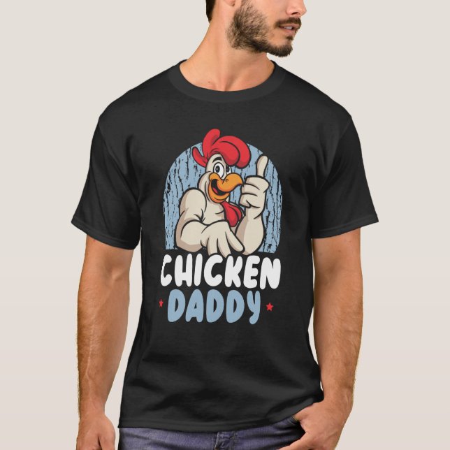 Camiseta Chicken Daddy Farmer Chicken Whisper Farm Animal P (Frente)
