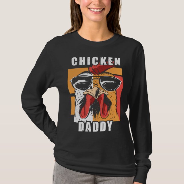 Camiseta Chicken Daddy Hühner Vater Landwirt Geflügelzüchte (Frente)