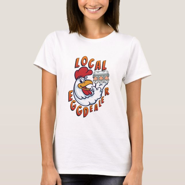 Camiseta Chicken Eggs Funny Dealer T Shirt (Frente)