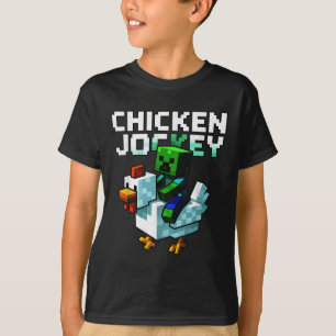 Camiseta Chicken Engraçado Jockey Zombie Pixel Art Gamer Sh