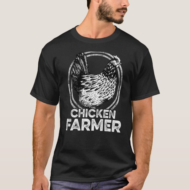 Camiseta Chicken Farmer Agriculture Agriculteur Farmer Farm (Frente)