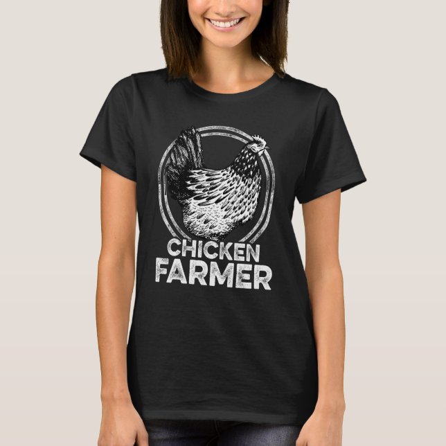 Camiseta Chicken Farmer Agriculture Agriculteur Farmer Farm (Frente)